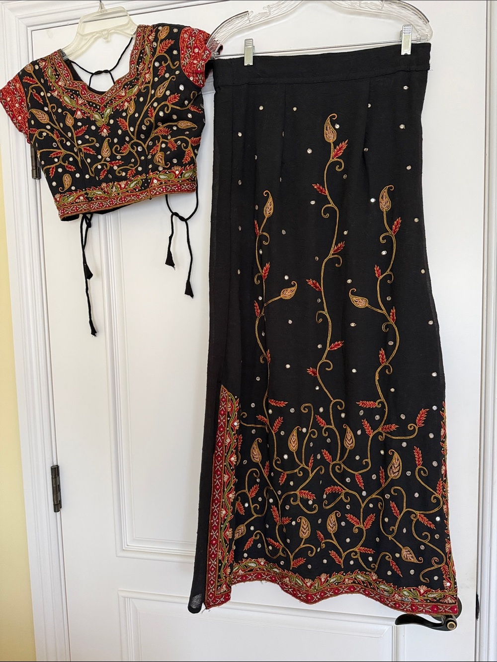 Embroidered Lahenga Skirt and Top
